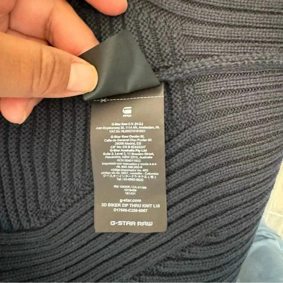 G-Star 3D BIKER ZIP THROUGH KNITT  Sweater size L - Picture 15 of 16